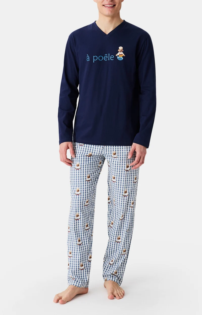 Pyjama en jersey de coton léger - A poêle