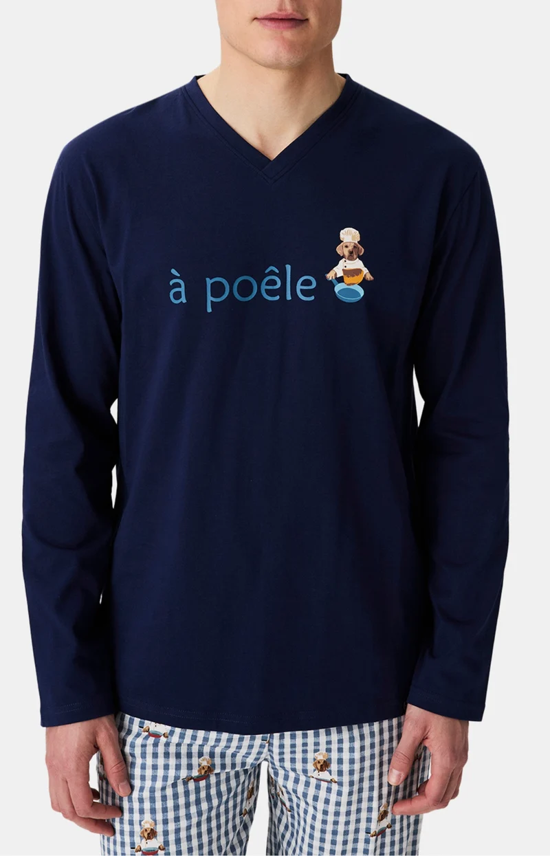 Pyjama en jersey de coton léger - A poêle