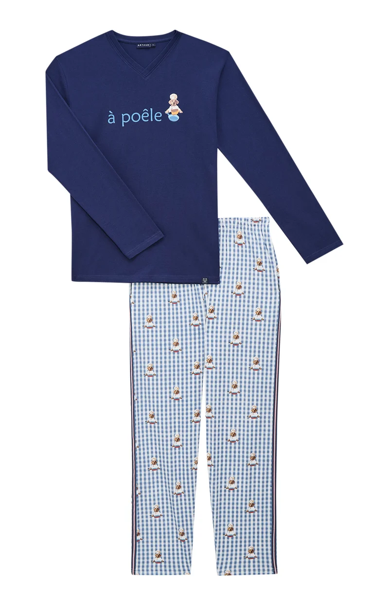 Pyjama en jersey de coton léger - A poêle