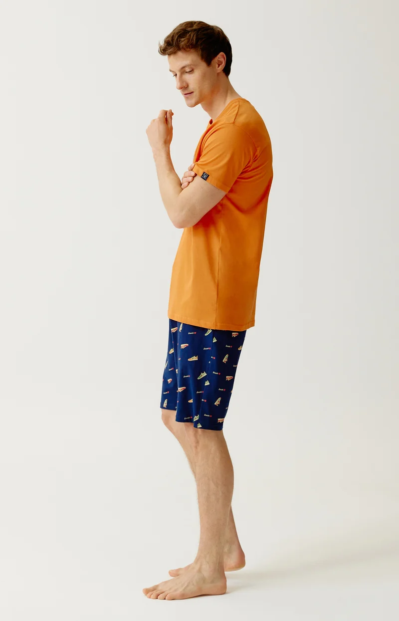 Pyjashort en jersey de coton léger - Baskets