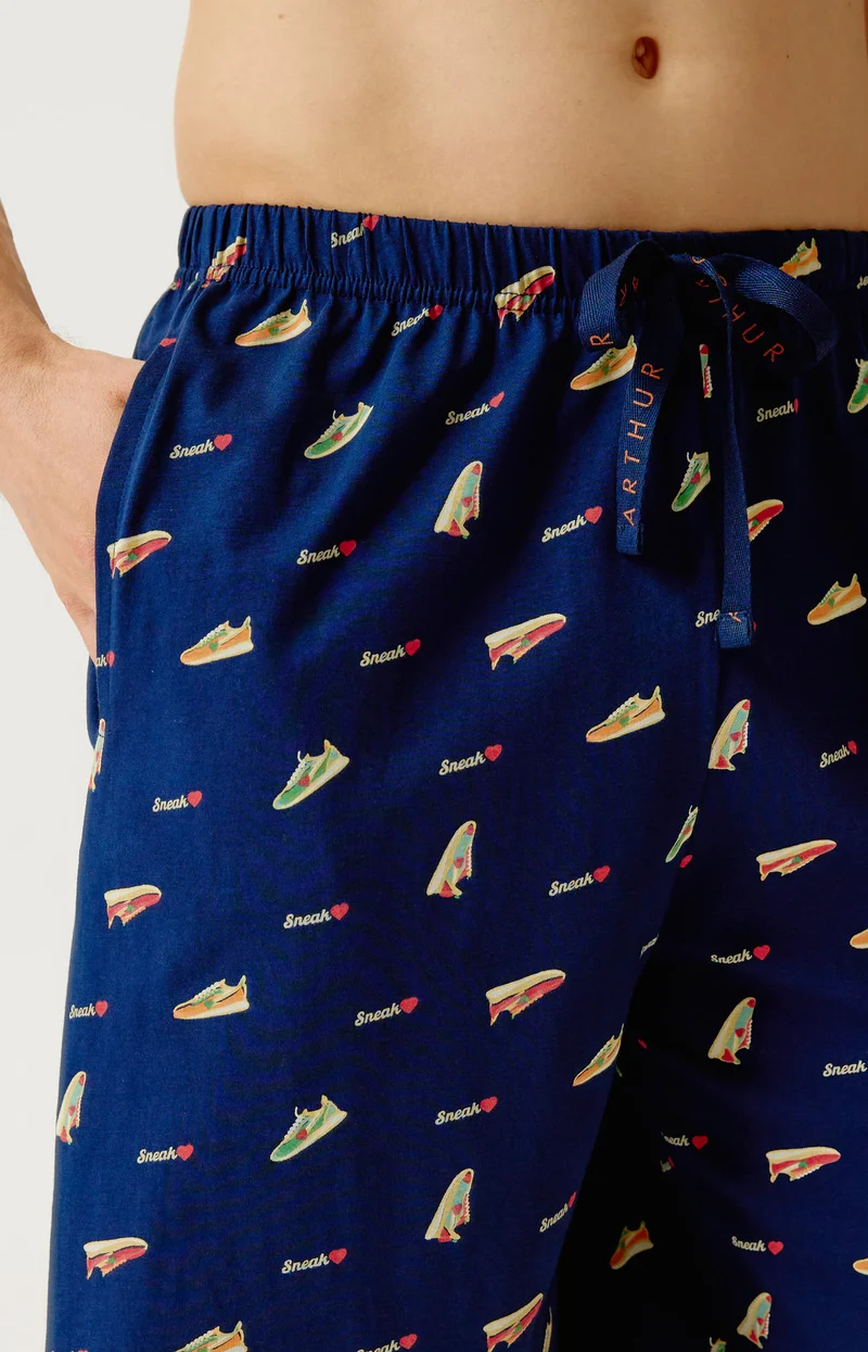 Pyjashort en jersey de coton léger - Baskets