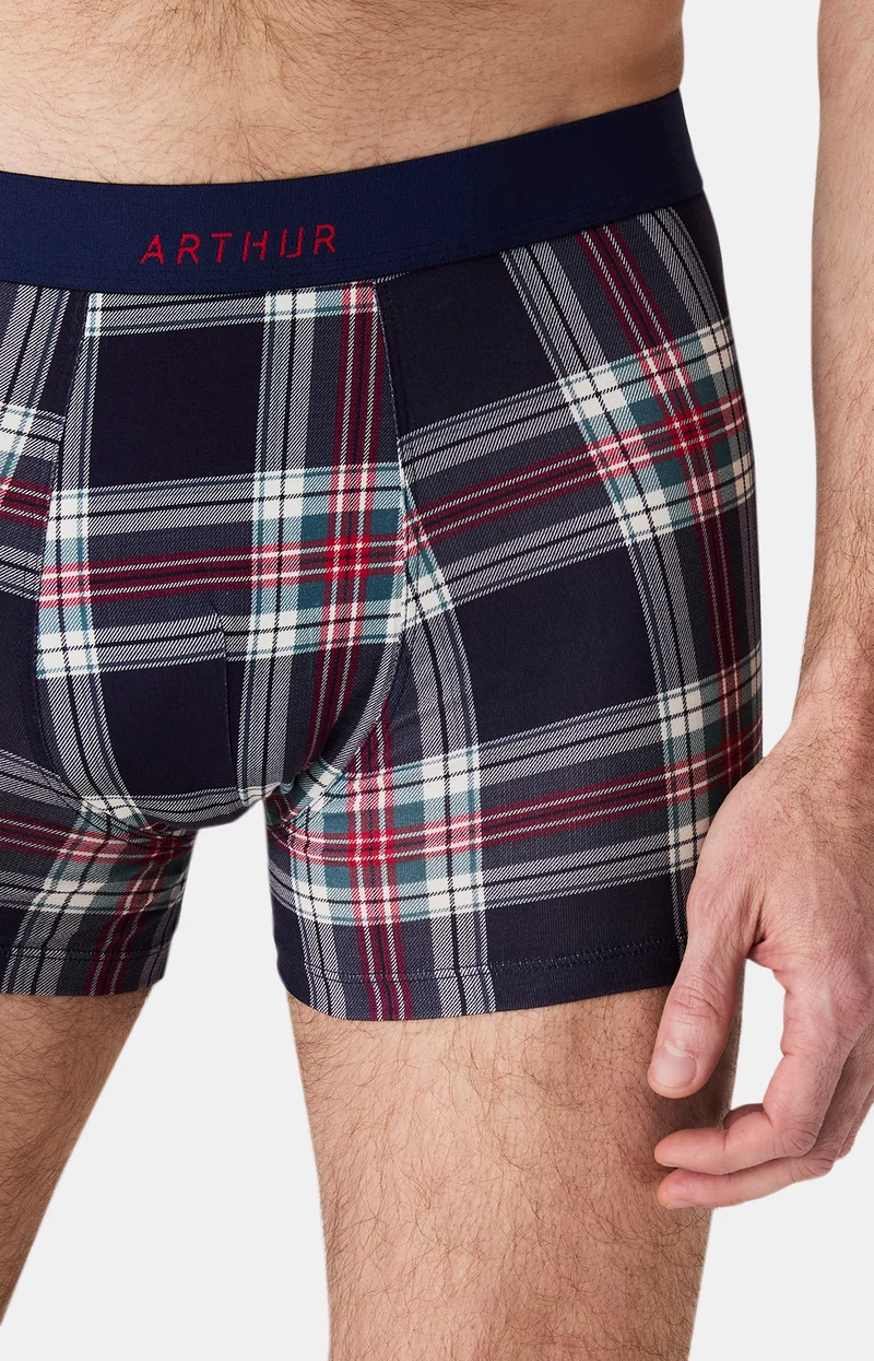 Boxer en jersey de coton - Carreaux Logan