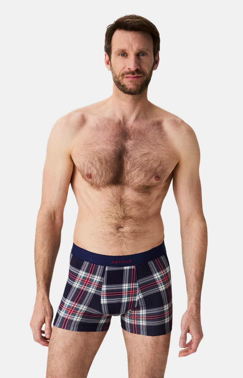 Boxer en jersey de coton - Carreaux Logan