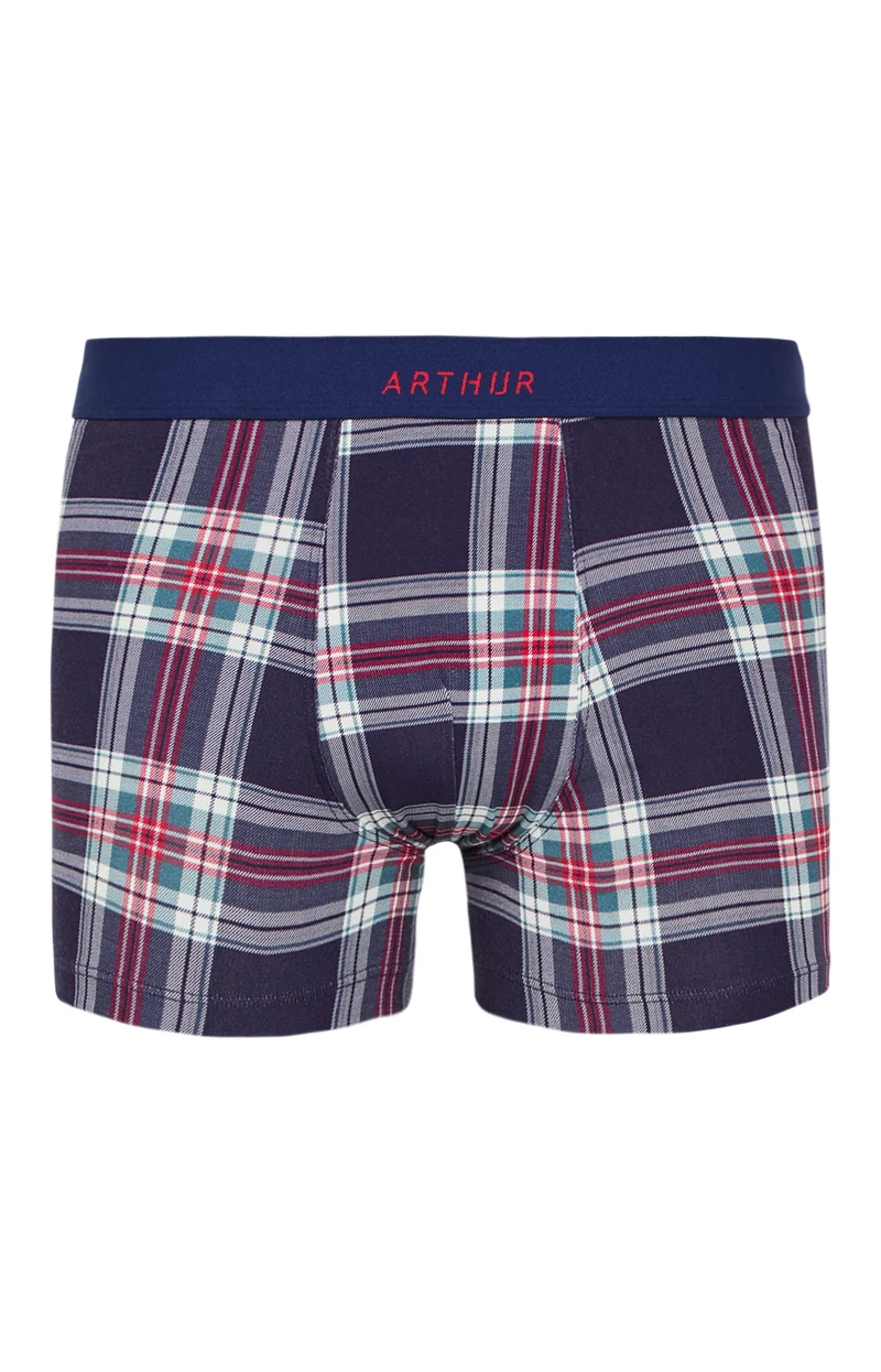 Boxer en jersey de coton - Carreaux Logan