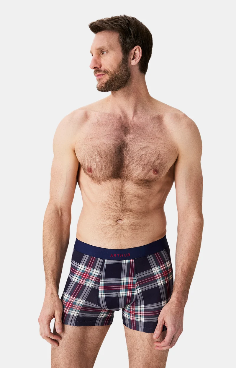 Boxer en jersey de coton - Carreaux Logan
