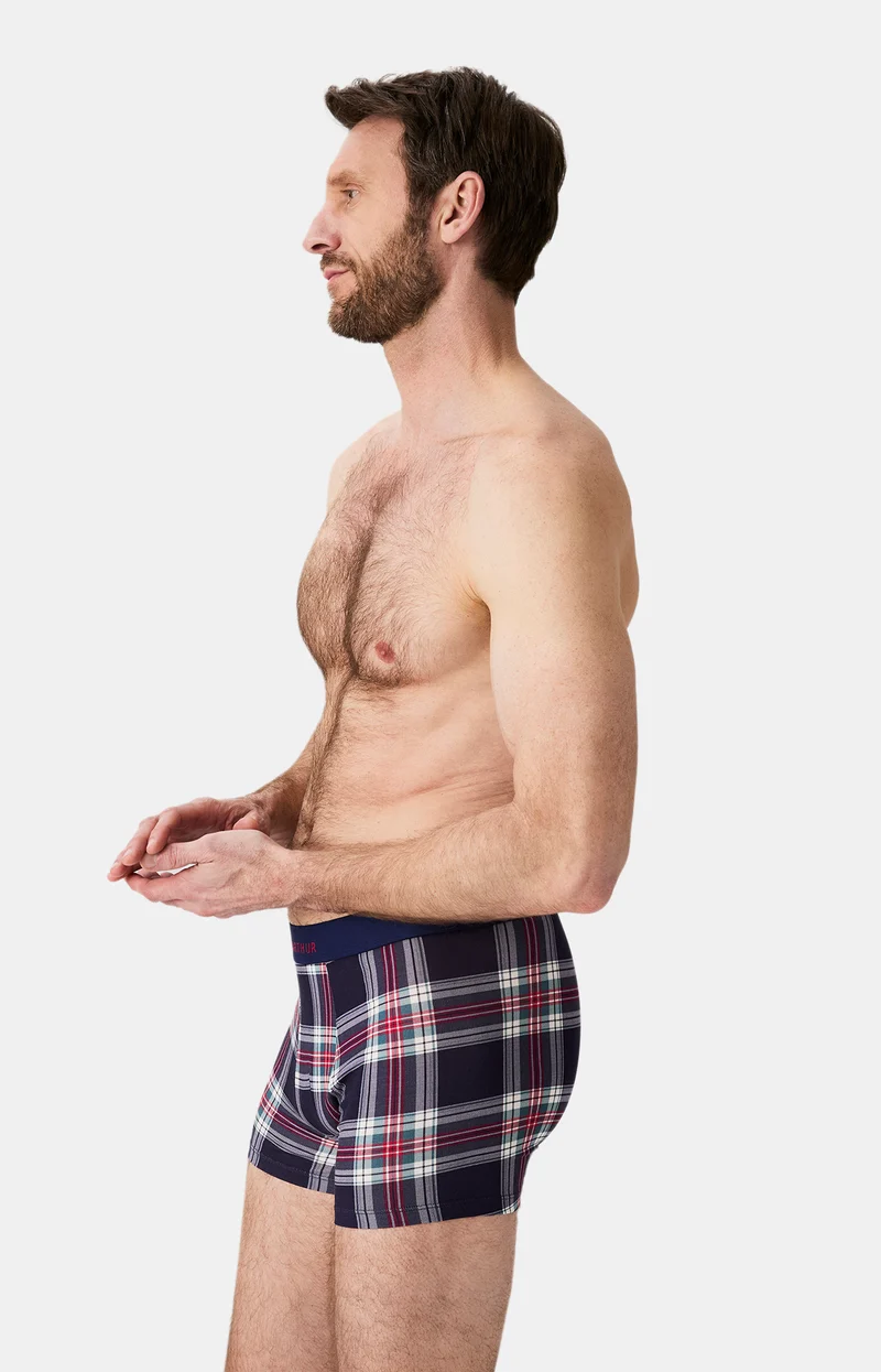 Boxer en jersey de coton - Carreaux Logan