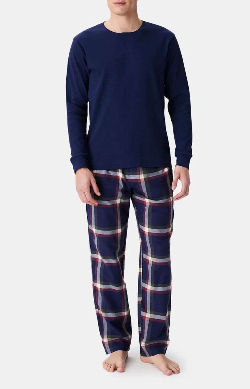 Tee-shirt manches longues en jersey de coton et modal - Abysse