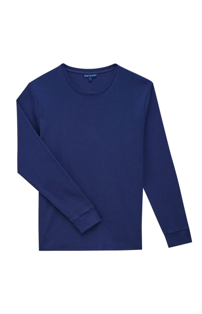 Tee-shirt manches longues en jersey de coton et modal - Abysse