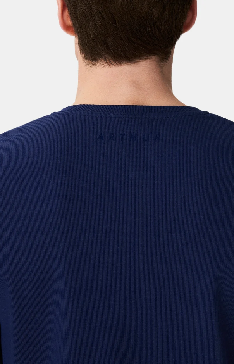Tee-shirt manches longues en jersey de coton et modal - Abysse