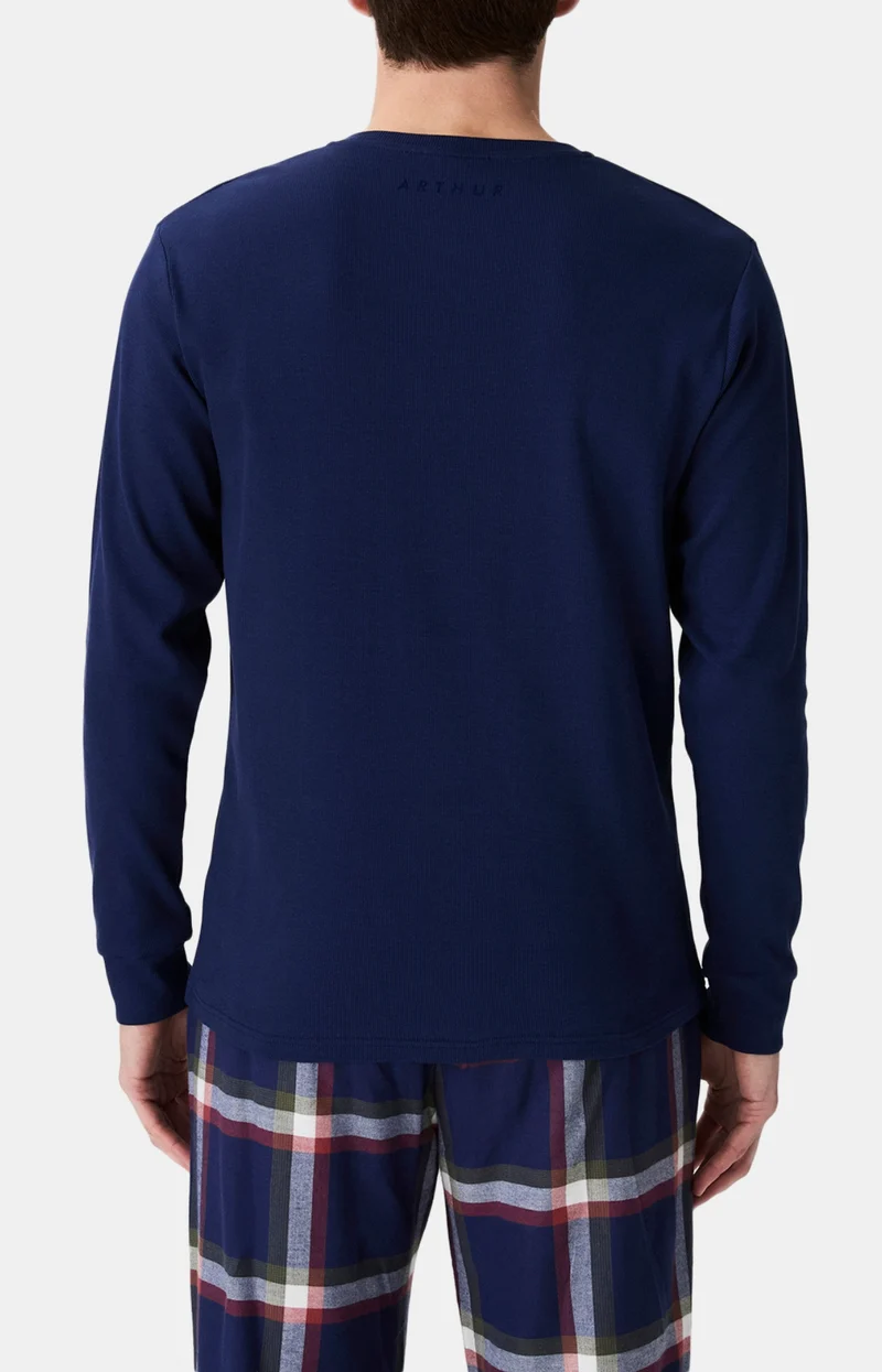 Tee-shirt manches longues en jersey de coton et modal - Abysse