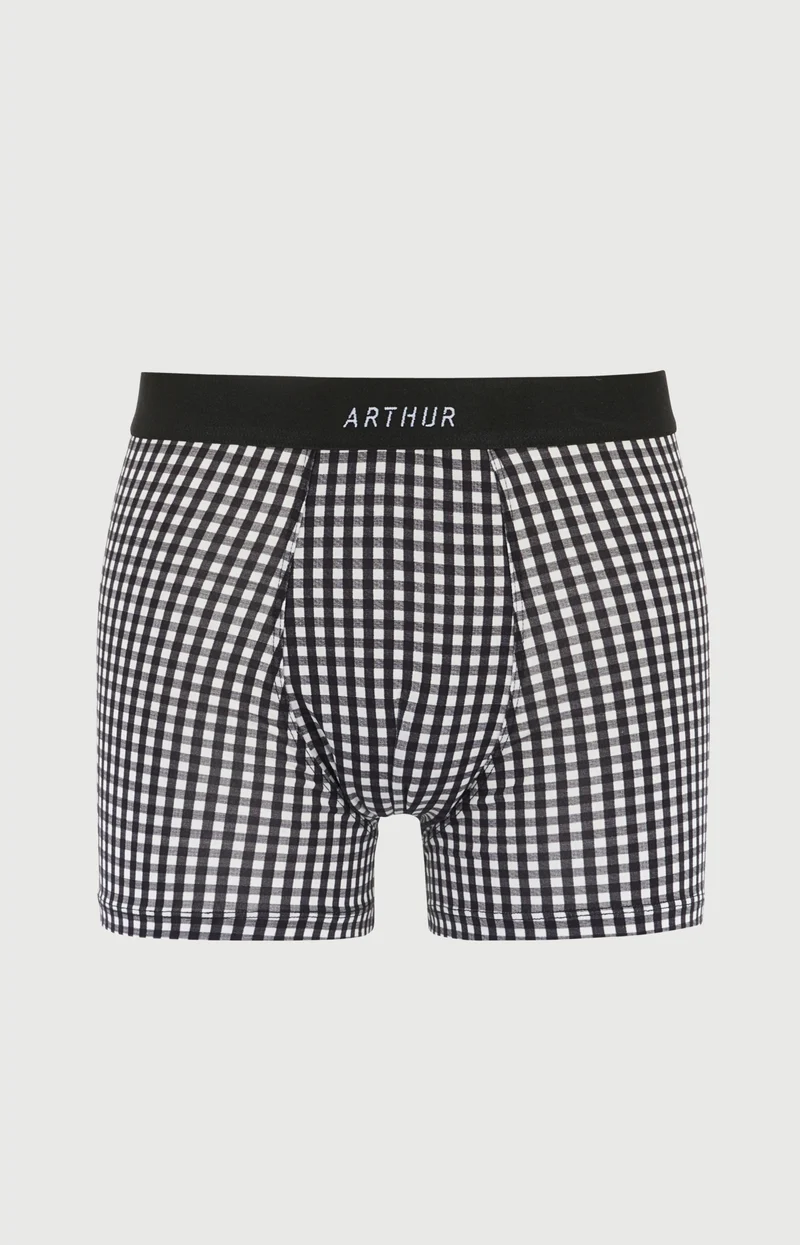 Boxer en jersey de coton - Vichy Noir
