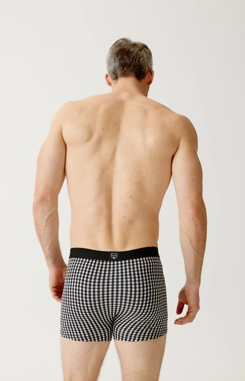 Boxer en jersey de coton - Vichy Noir