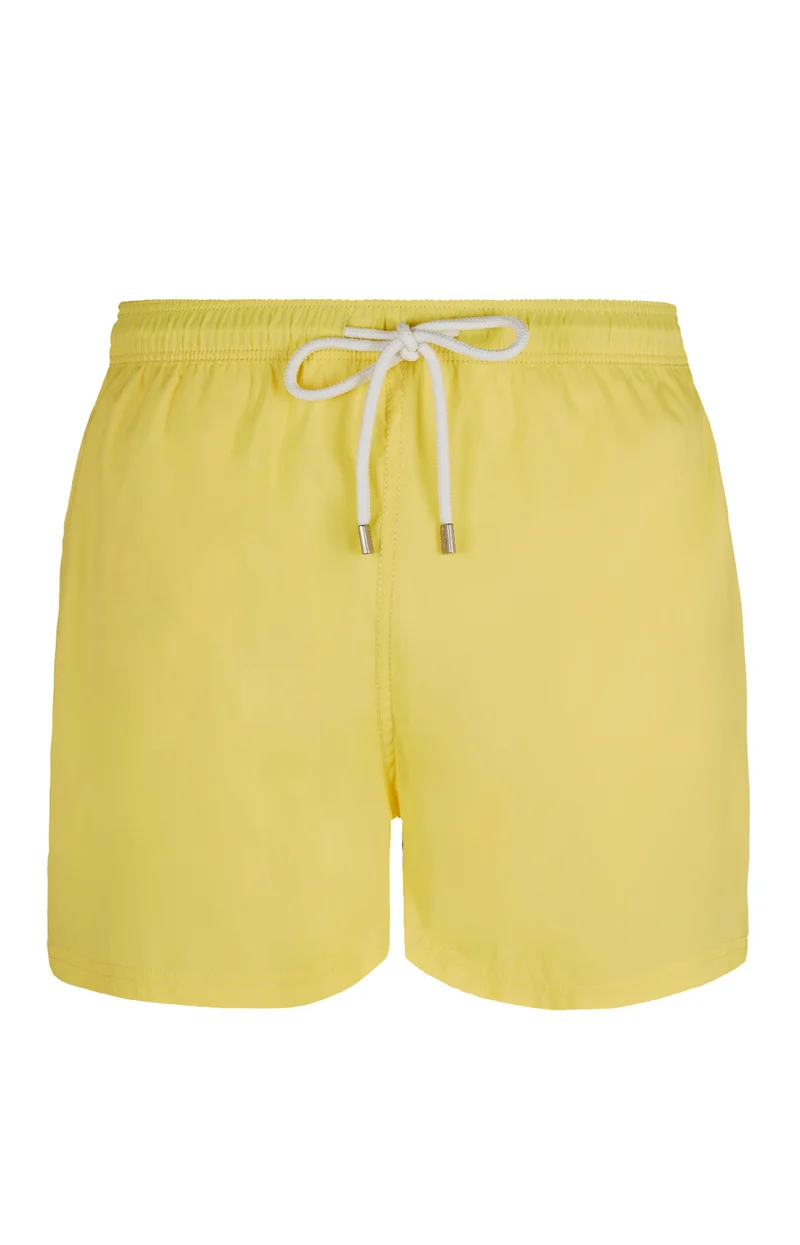 Short de bain uni Vanille