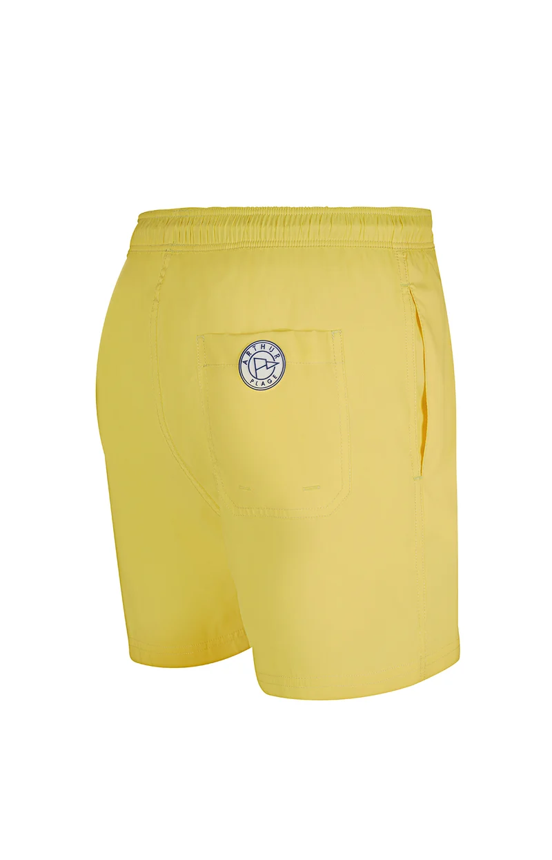 Short de bain uni Vanille
