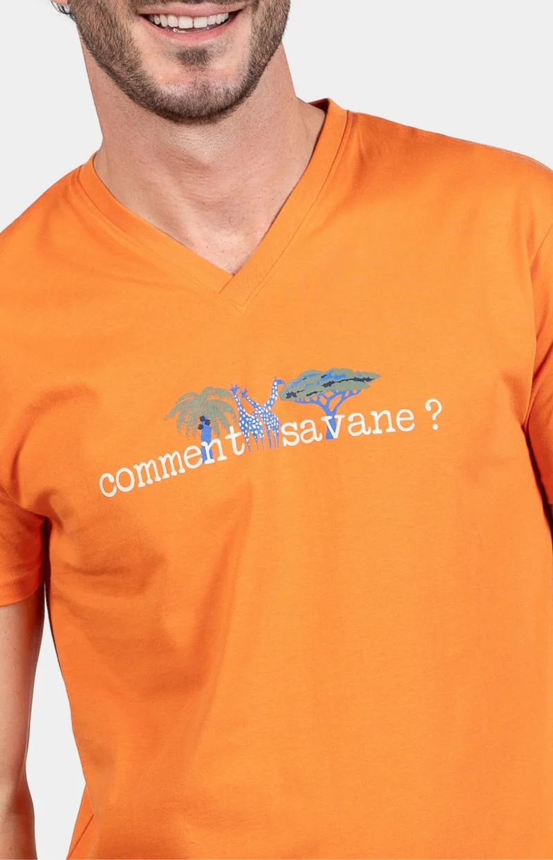 Pyjashort en jersey de coton léger - Savane