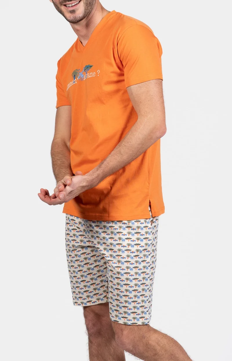 Pyjashort en jersey de coton léger - Savane
