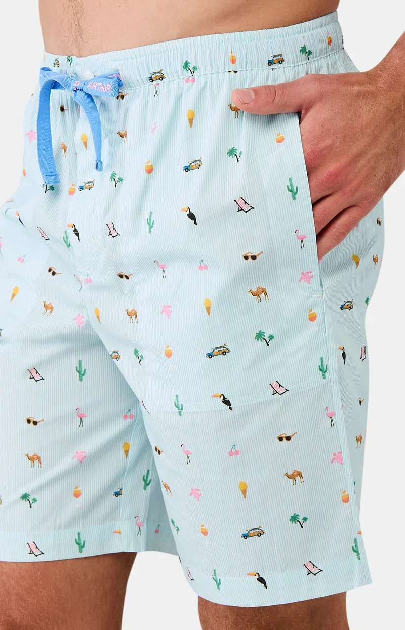 Pyjashort en jersey et popeline de coton - Summer
