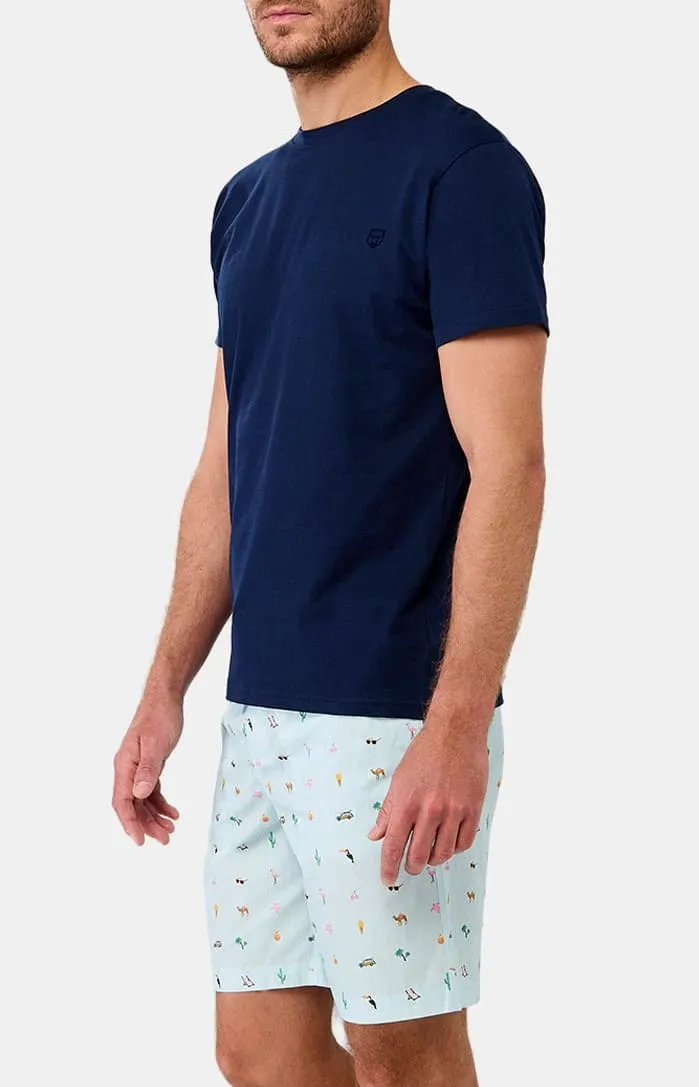 Pyjashort en jersey et popeline de coton - Summer