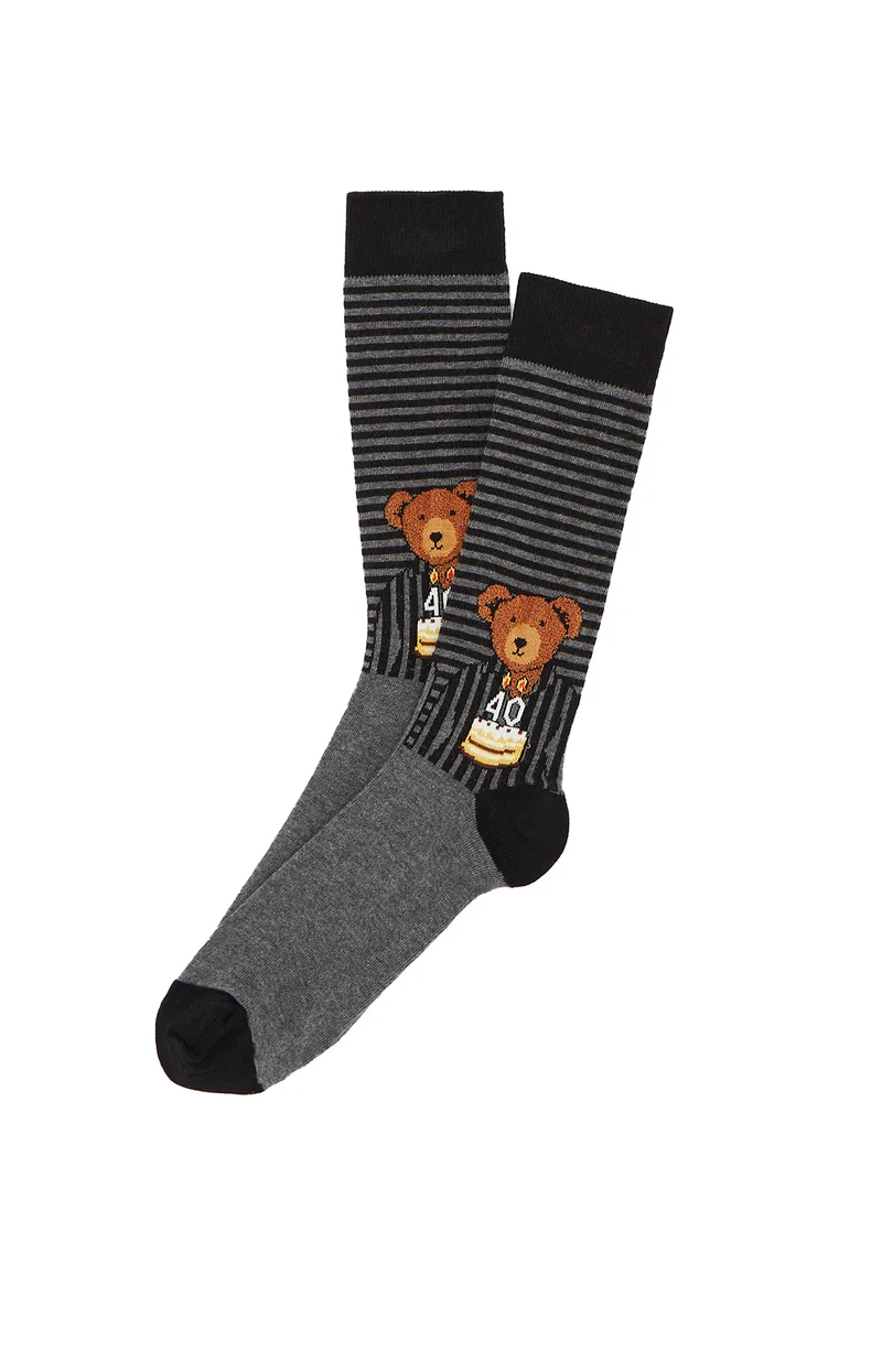 Chaussettes Happy 40 - Gris