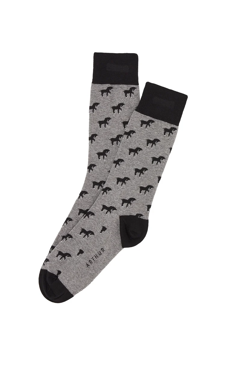 Chaussettes Petits Chevaux - Gris
