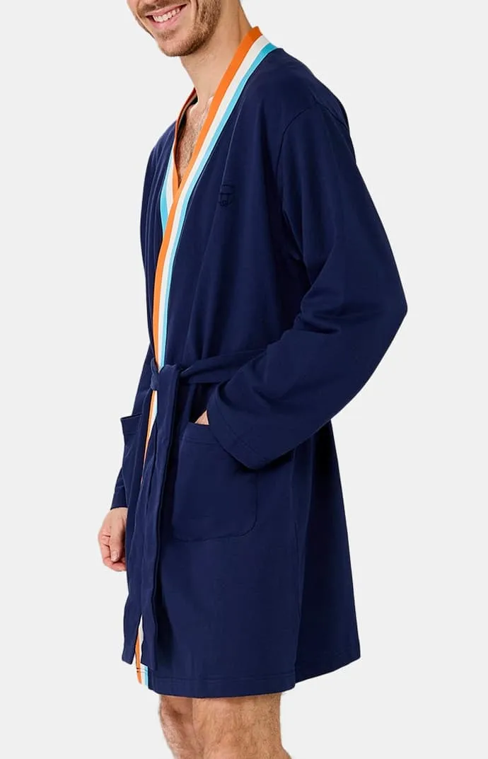 Robe de chambre en coton - Marine