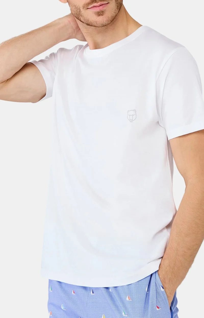 Tee-shirt en jersey de coton léger - Blanc