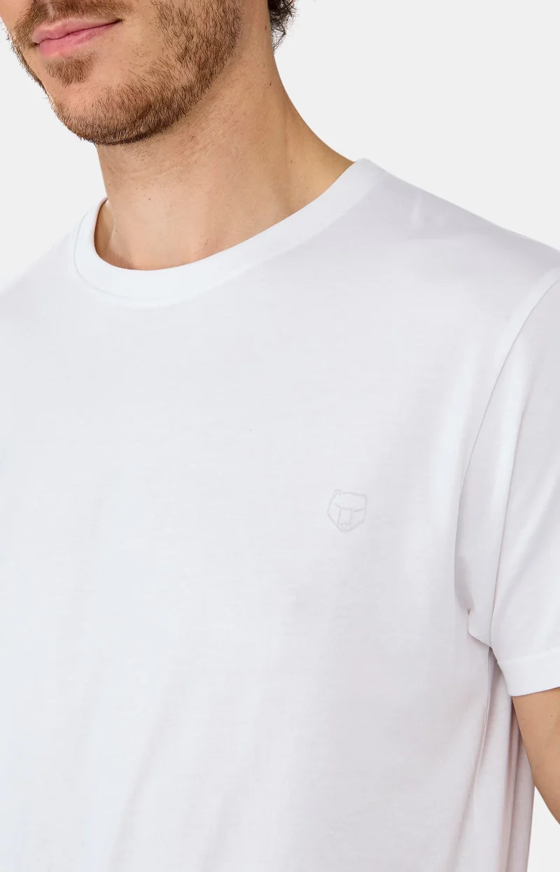 Tee-shirt en jersey de coton léger - Blanc