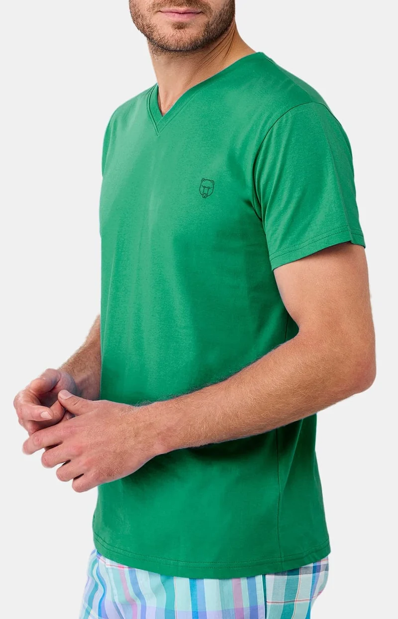 Tee-shirt en jersey de coton léger - Green
