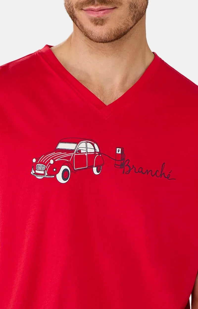 Pyjashort en jersey de coton léger - 2CV Branché