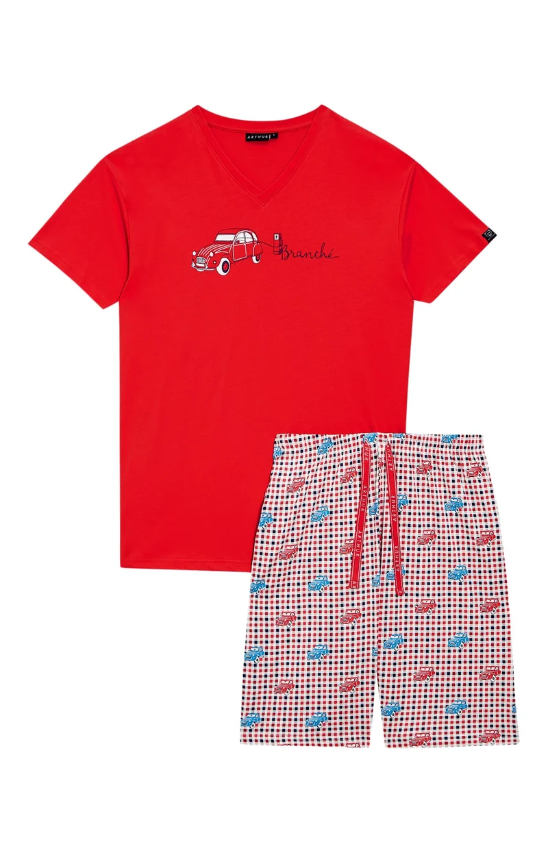 Pyjashort en jersey de coton léger - 2CV Branché