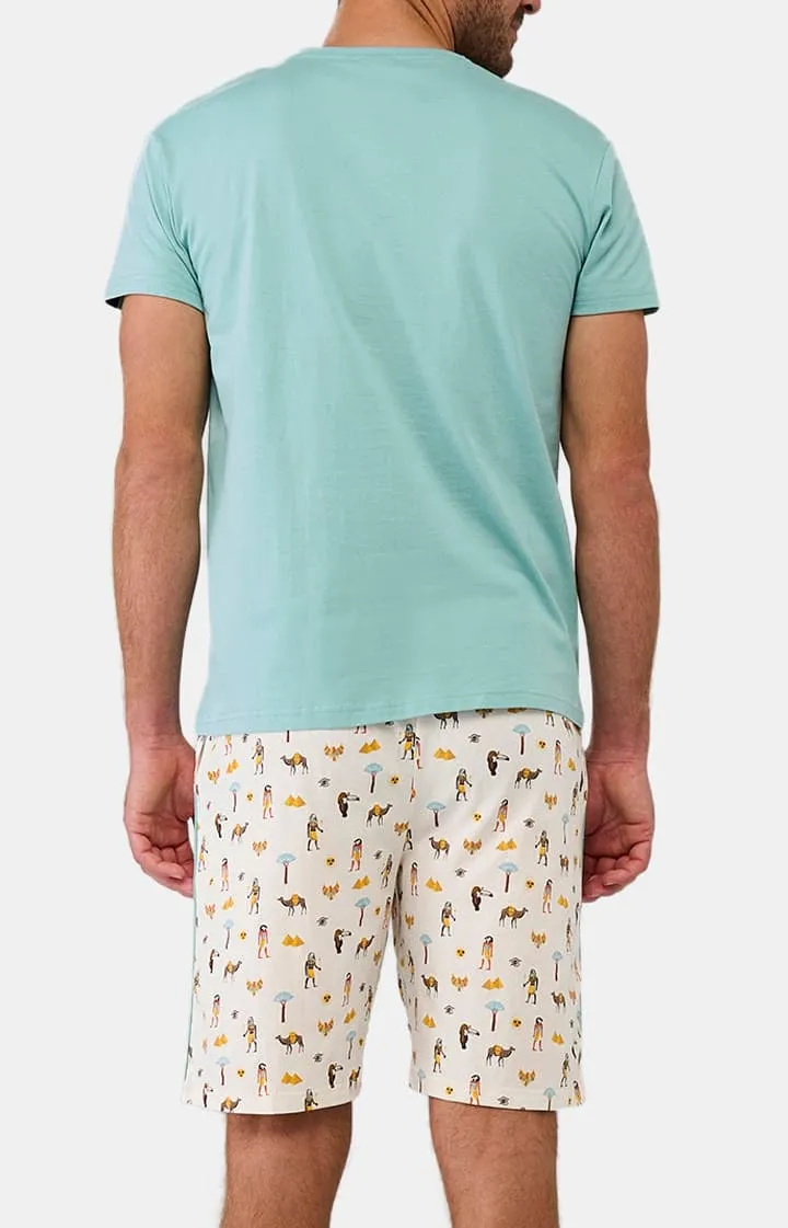 Pyjashort en jersey de coton léger - Toucankamon