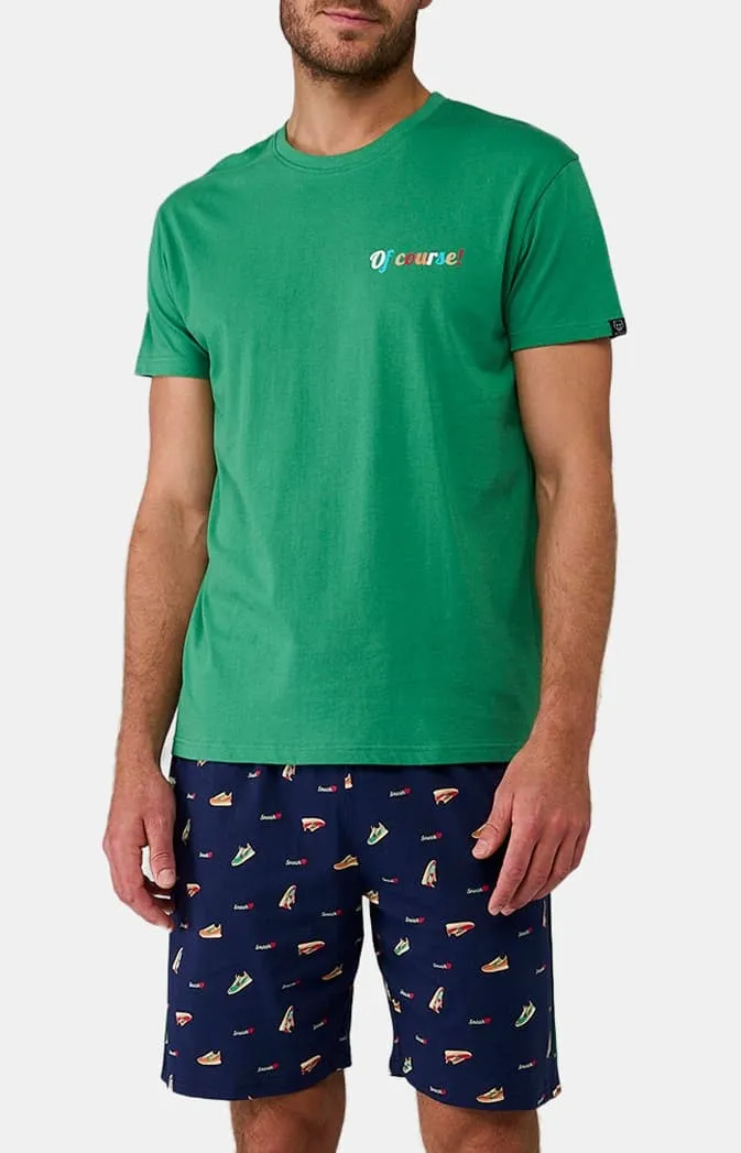 Pyjashort en jersey de coton léger - Sneakers