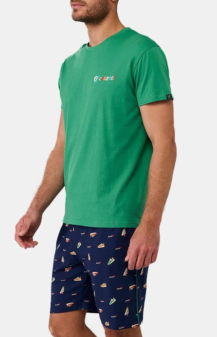 Pyjashort en jersey de coton léger - Sneakers