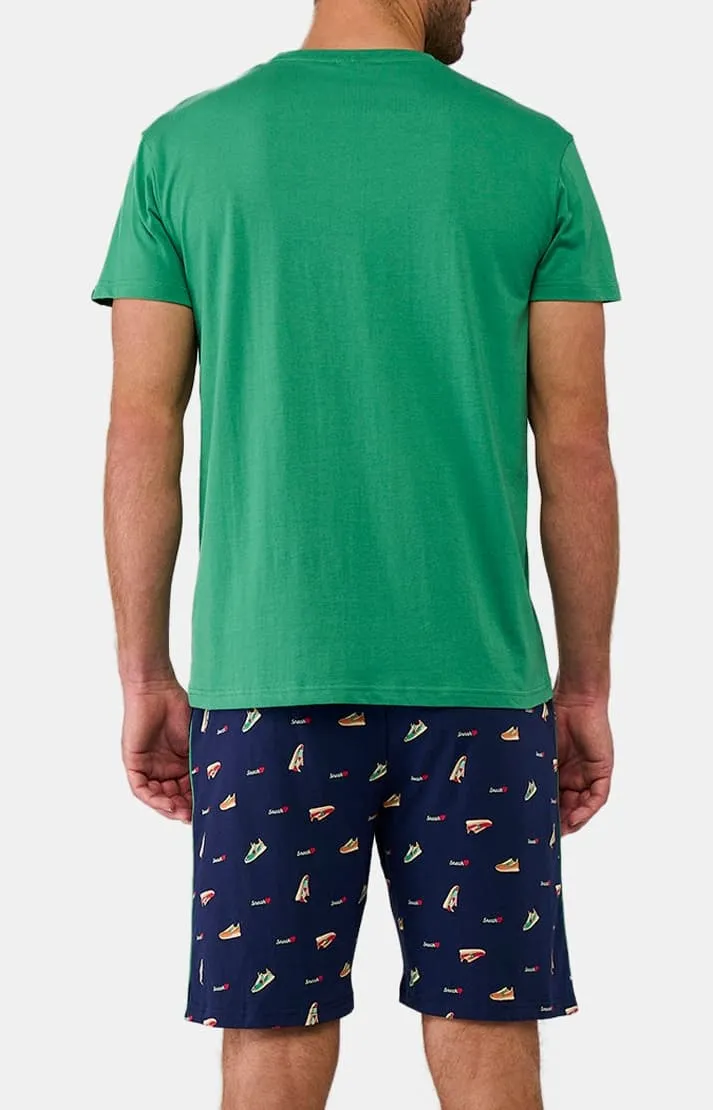 Pyjashort en jersey de coton léger - Sneakers