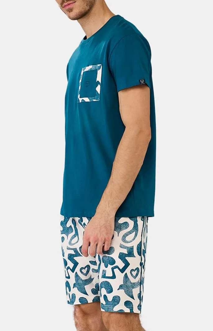 Pyjashort en jersey de coton léger - Matis