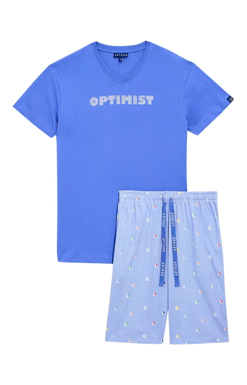 Pyjashort en jersey de coton léger - Boat