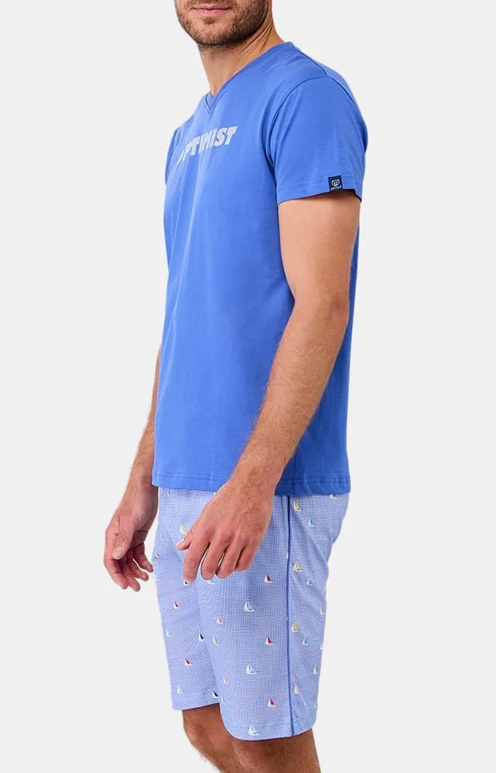 Pyjashort en jersey de coton léger - Boat