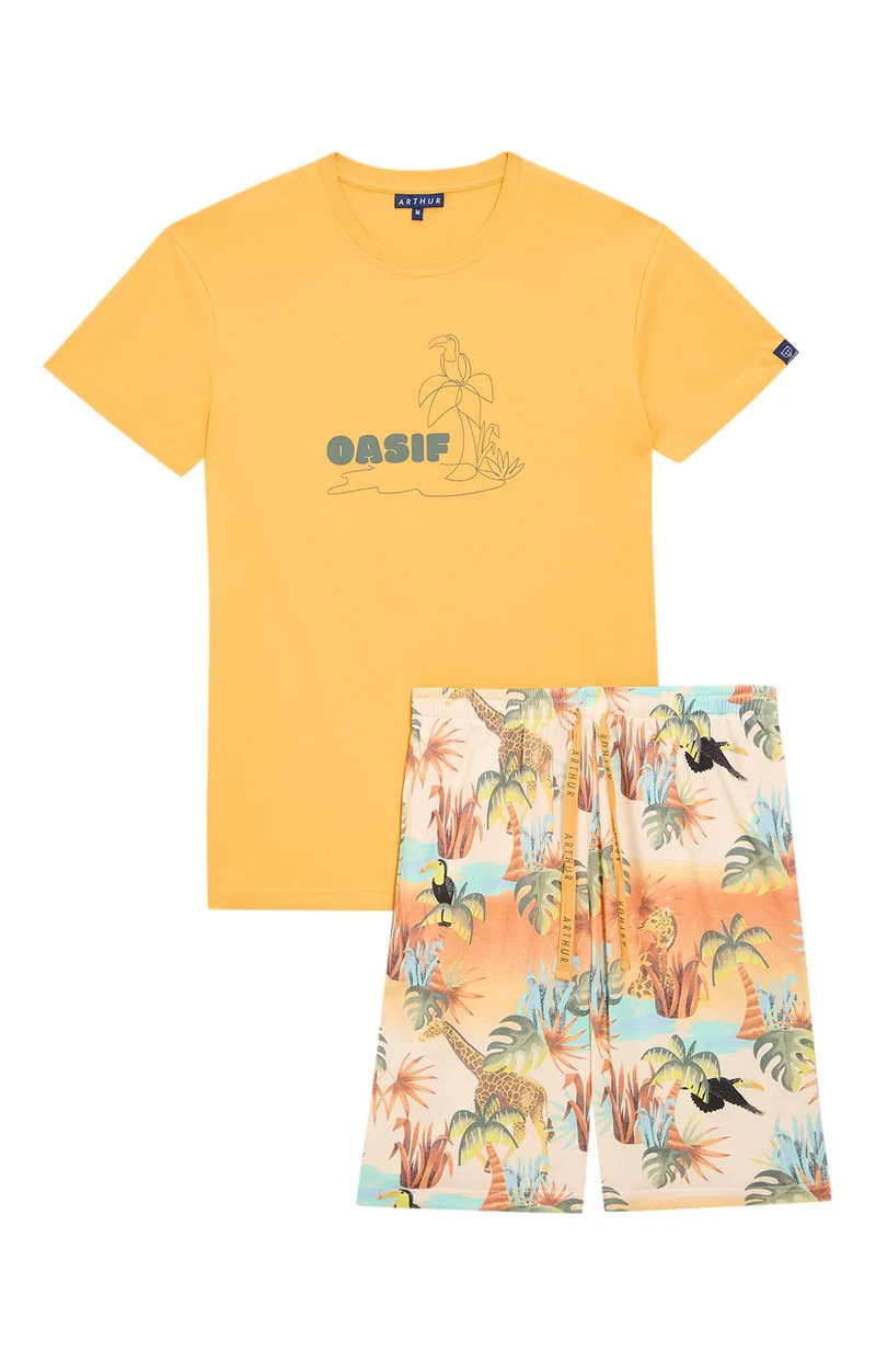 Pyjashort en jersey de coton léger - Oasif