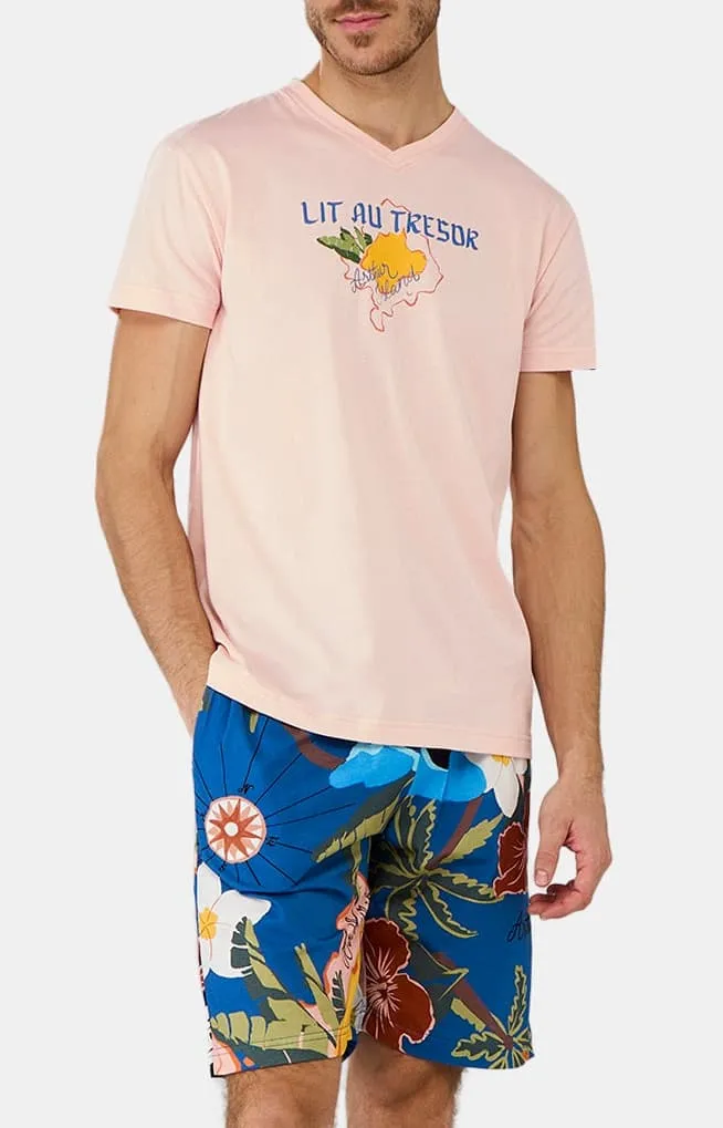 Pyjashort en jersey de coton léger - Arthur Island