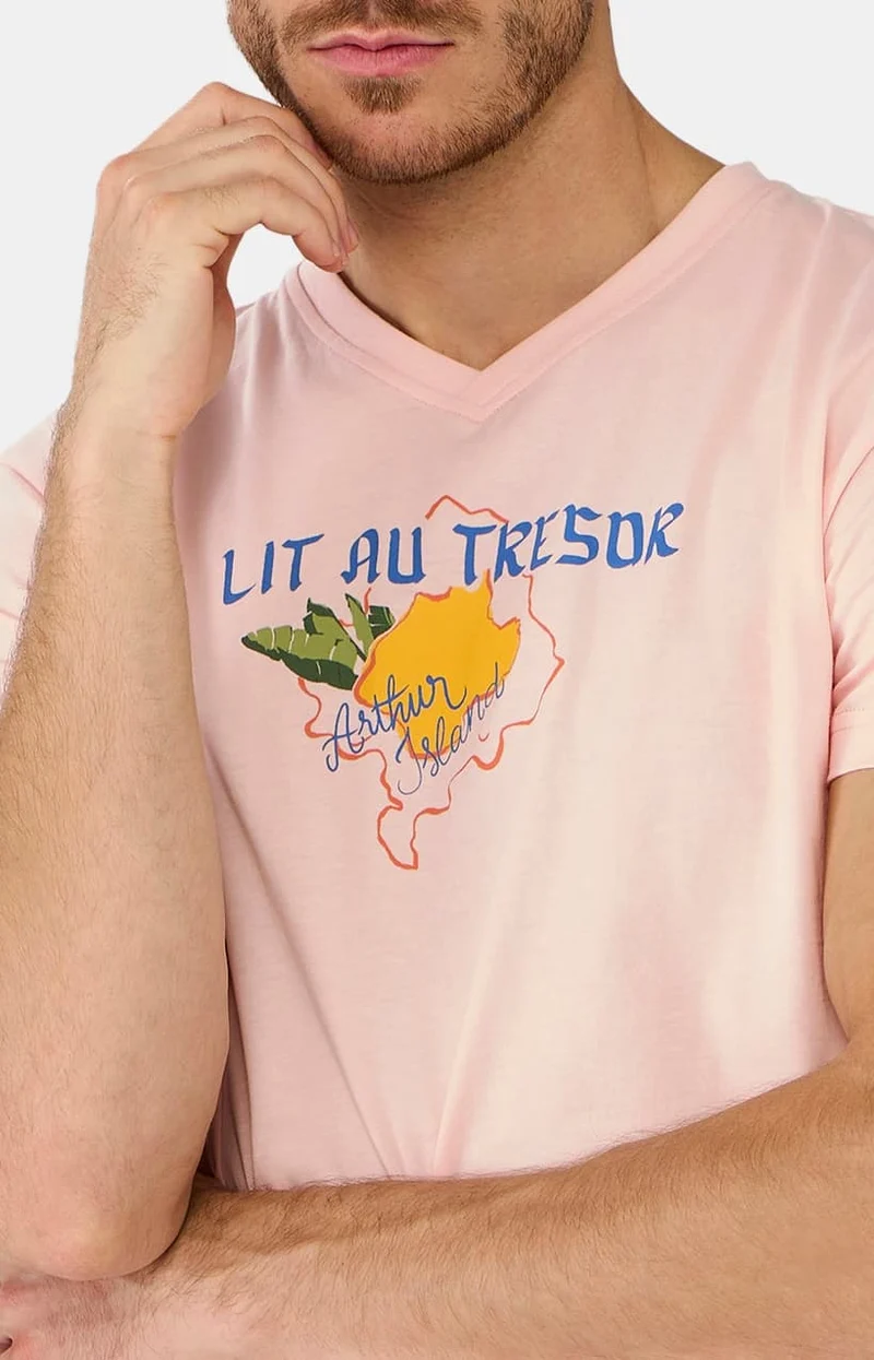 Pyjashort en jersey de coton léger - Arthur Island