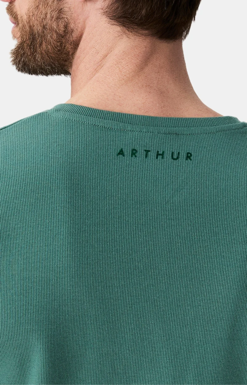 Tee-shirt manches longues en jersey de coton et modal - Lichen
