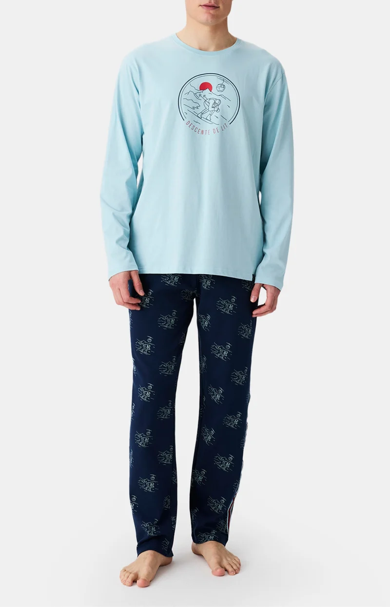 Pyjama en jersey de coton épais - Descente de lit