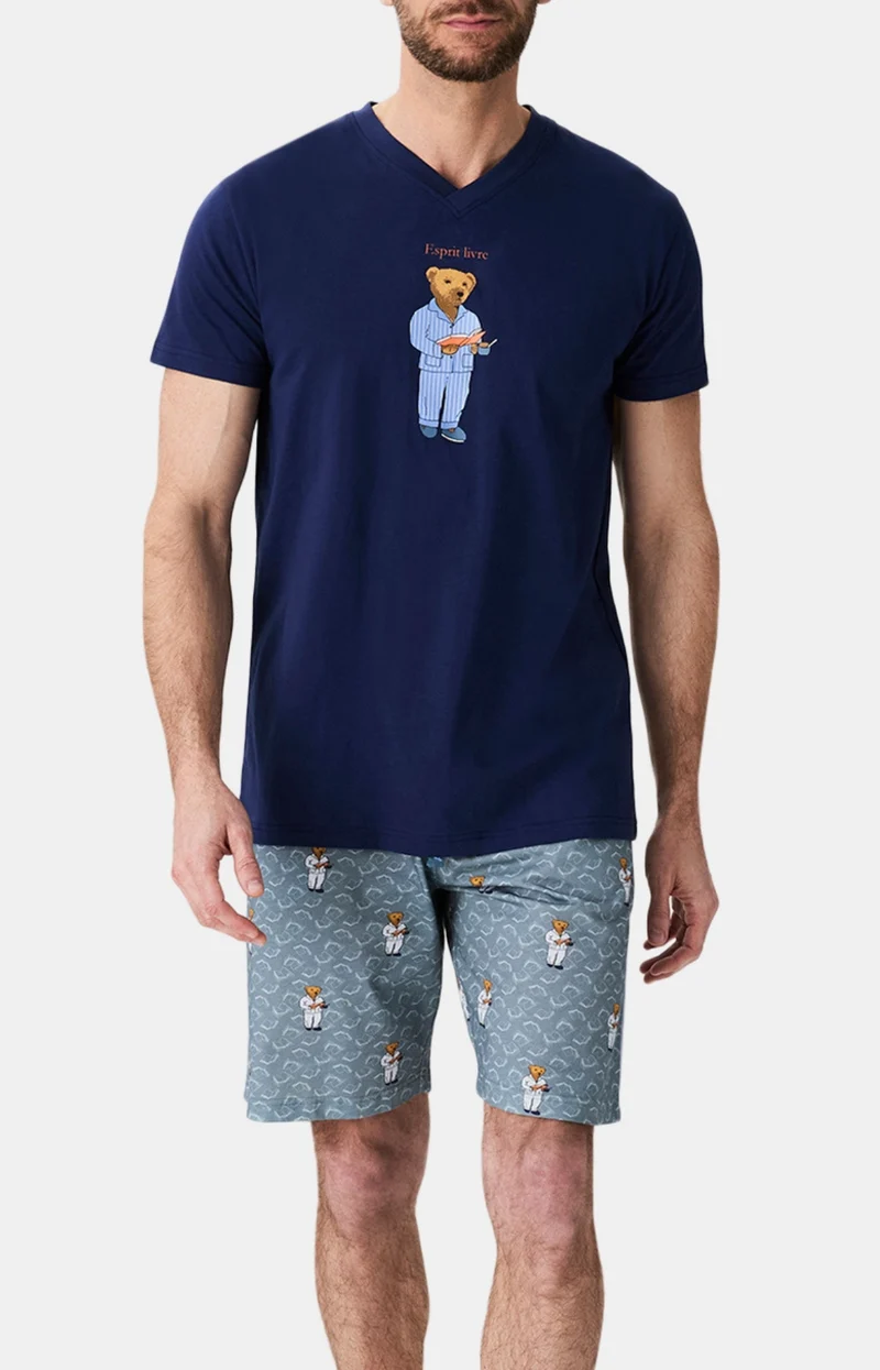 Pyjashort en jersey de coton léger - Esprit Livre