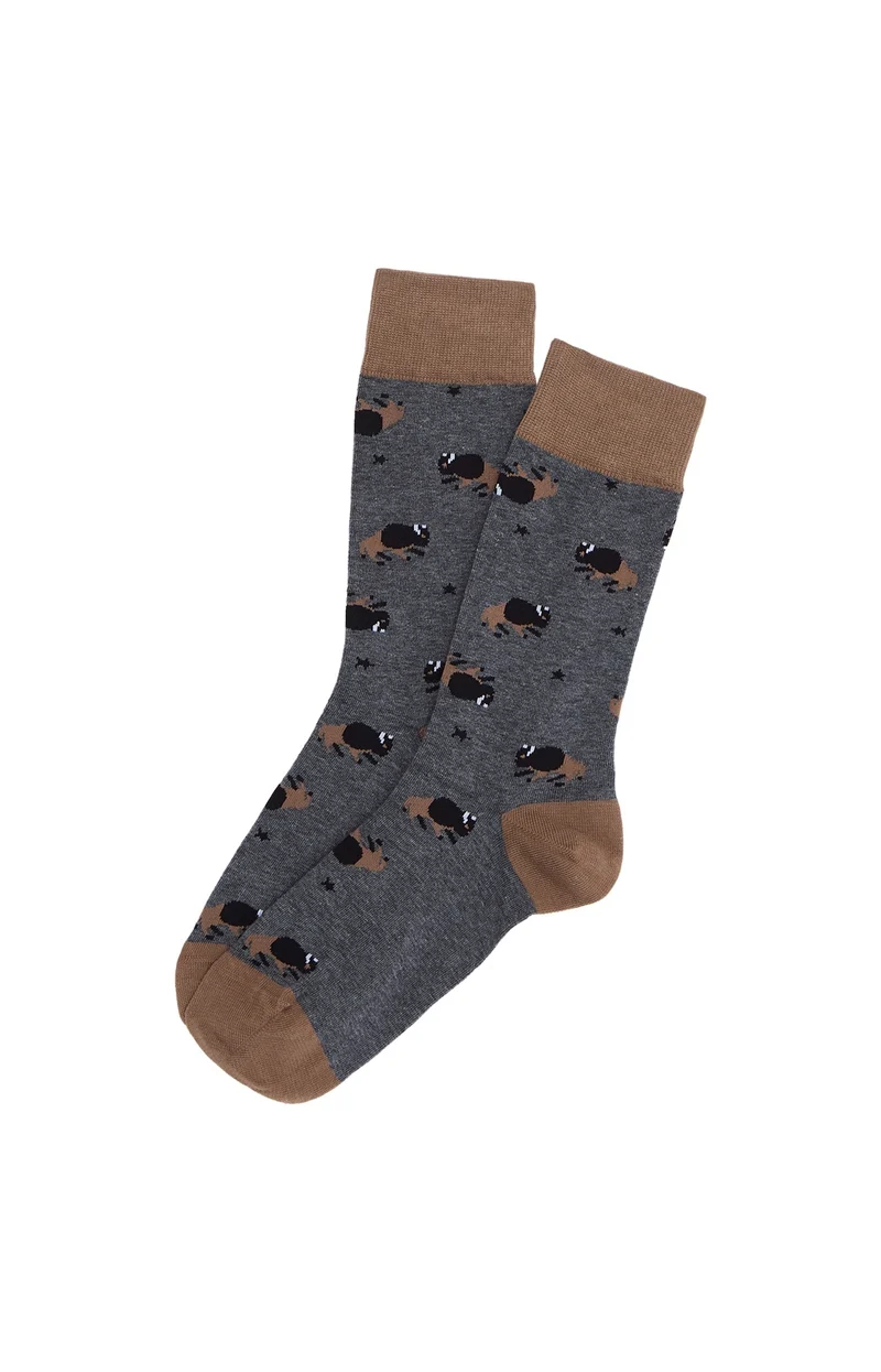 Chaussettes en coton - En Plaine Nuit Gris