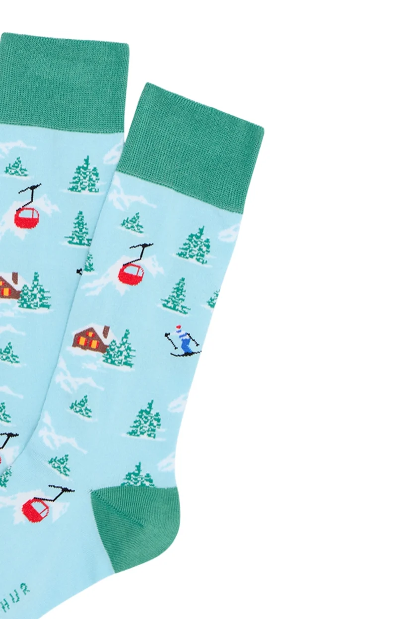 Chaussettes en coton - Noël en altitude Lagon