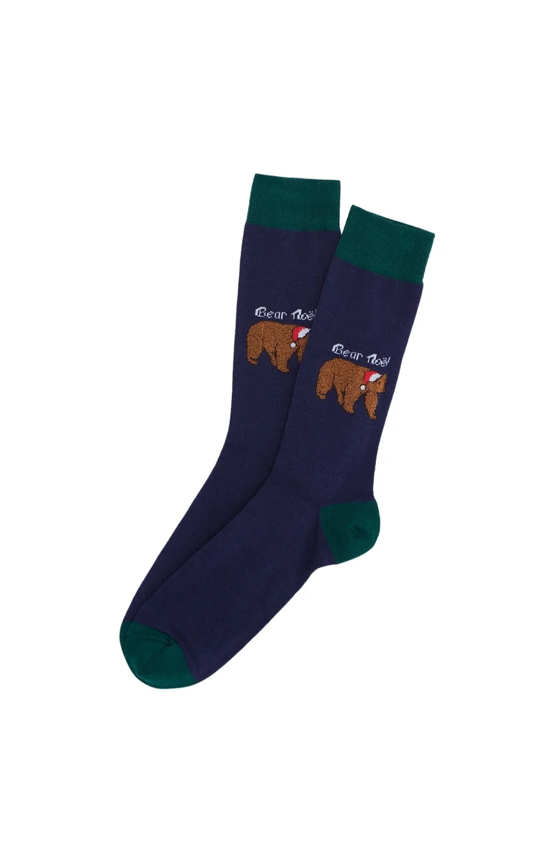 Chaussettes en coton - Bear Noël Marine