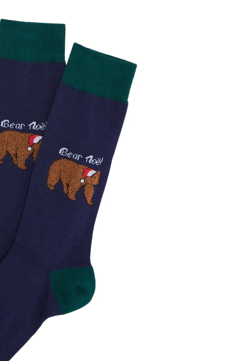 Chaussettes en coton - Bear Noël Marine