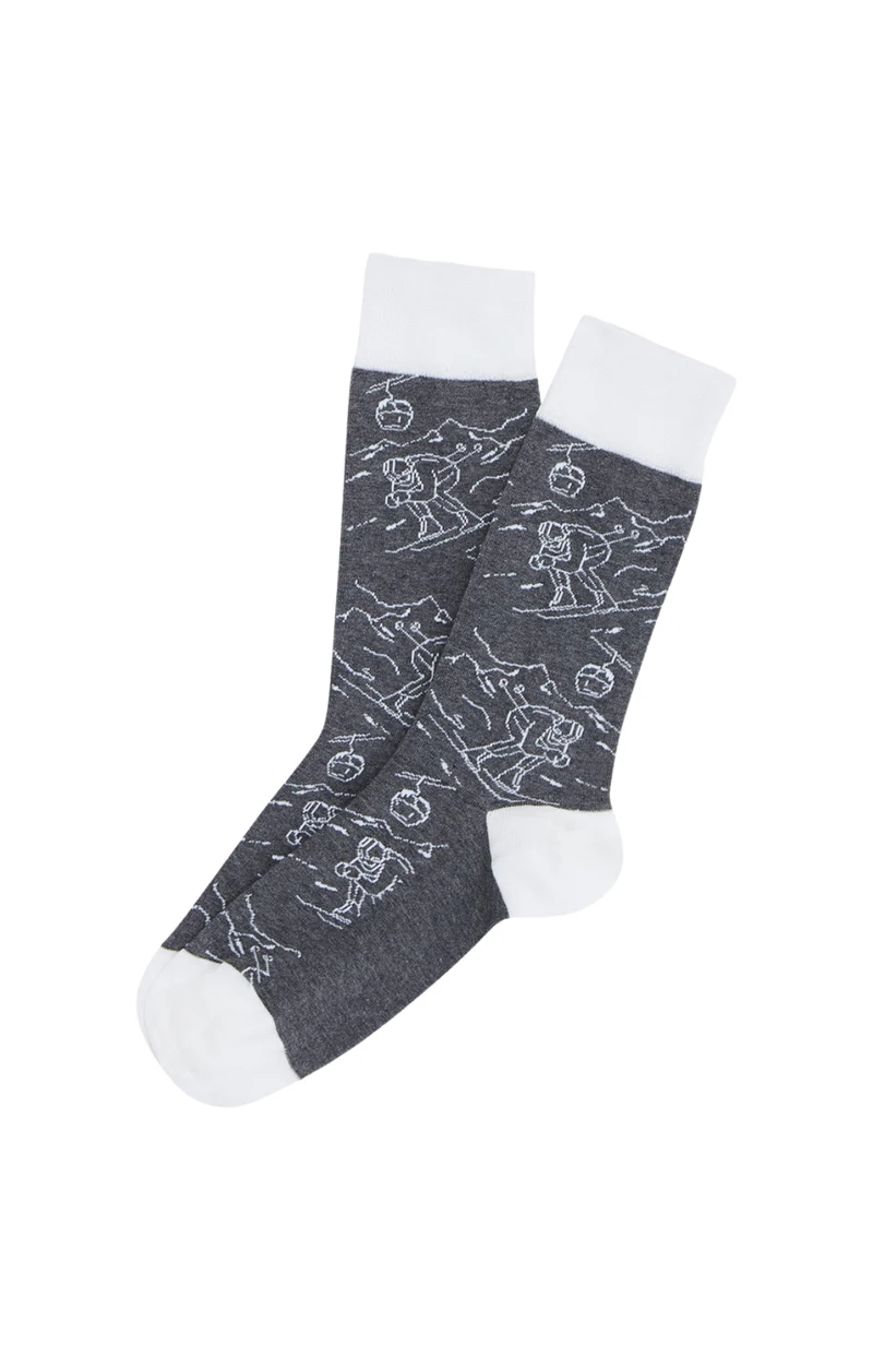 Chaussettes en coton - Tout schuss Gris