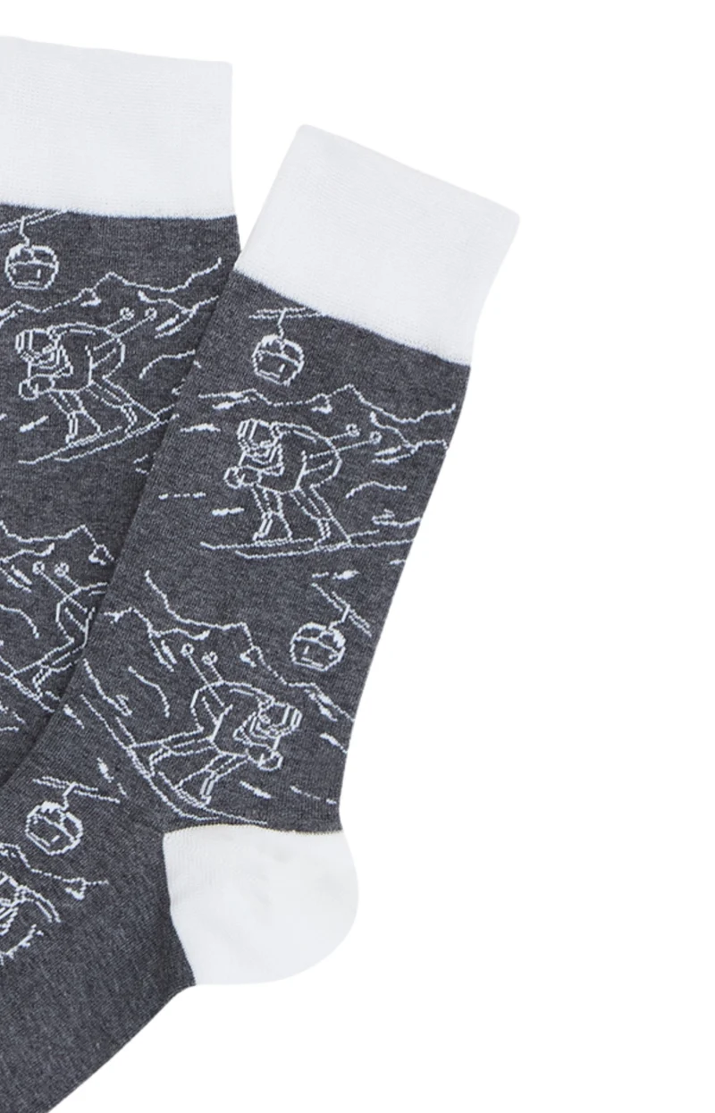 Chaussettes en coton - Tout schuss Gris