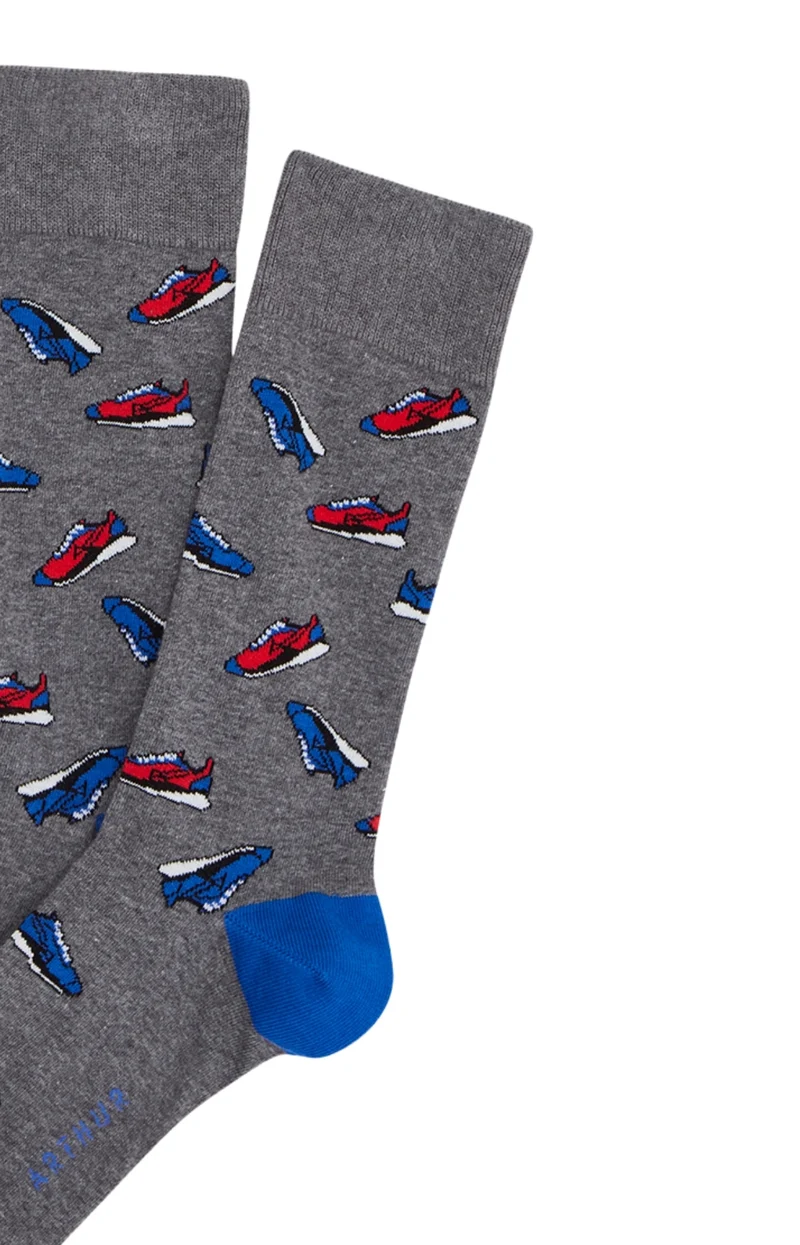Chaussettes en coton - Sneakers Gris